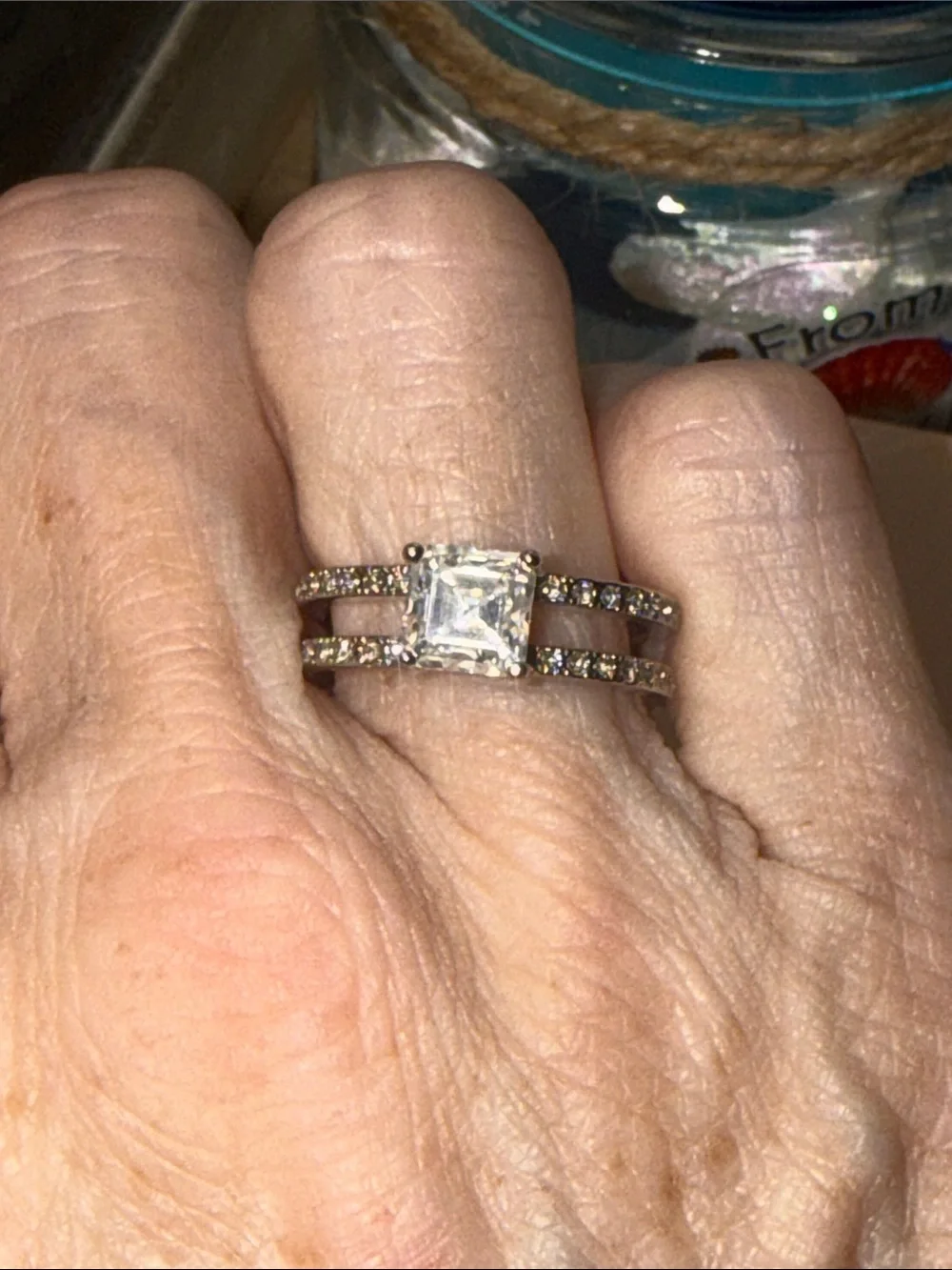 GRA CERTIFIED MOISSANITE DIAMOND 1CT silver baked band NEW